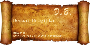 Dombai Brigitta névjegykártya